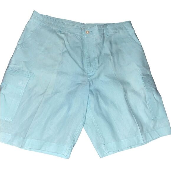 Caribbean Linen Shorts Size 38 Mens - Picture 2 of 5